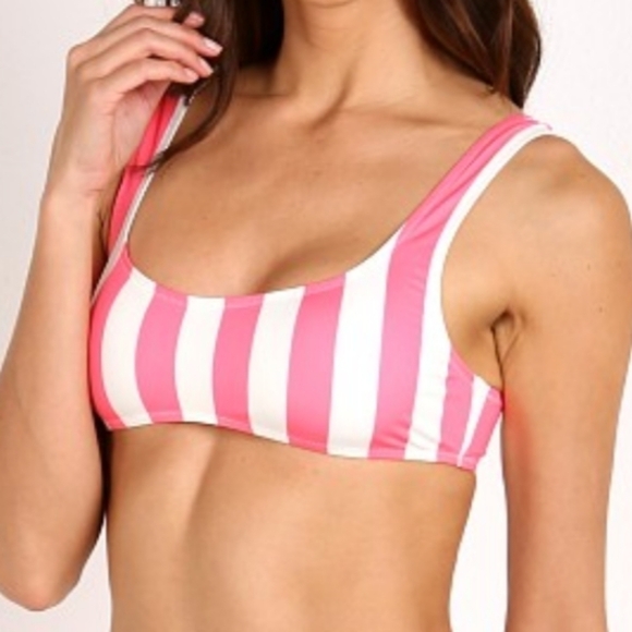 Solid & Striped Elle Bikini Top Pop Pink Cream - Picture 1 of 5